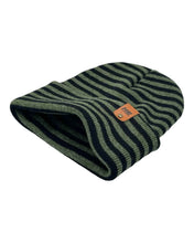 Load image into Gallery viewer, HAAKWEAR Classic RORO Cuffed Beanie / Hat - Black / Green, Made in USA

