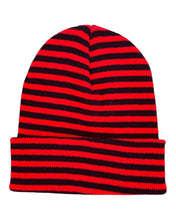 Load image into Gallery viewer, HAAKWEAR Classic RORO Cuffed Beanie / Hat - Black / Red, Made in USA
