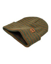 Load image into Gallery viewer, HAAKWEAR Classic RORO Cuffed Beanie / Hat - Brown / Green, Made in USA
