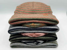 Load image into Gallery viewer, HAAKWEAR Classic RORO Cuffed Beanie / Hat - Burgundy / Green, Made in USA
