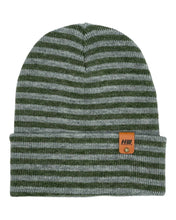 Load image into Gallery viewer, HAAKWEAR Classic RORO Cuffed Beanie / Hat - Gray / Green, Made in USA
