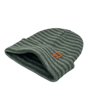 Load image into Gallery viewer, HAAKWEAR Classic RORO Cuffed Beanie / Hat - Gray / Green, Made in USA
