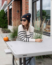 Load image into Gallery viewer, HAAKWEAR Beanie Made in USA - Classic Charcoal Black Knit Cuffed Hat
