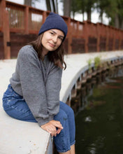 Load image into Gallery viewer, HAAKWEAR Denim Blue Knit Beanie - Cuffed Classic Hat, Made in USA

