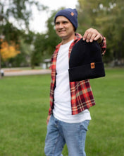 Load image into Gallery viewer, HAAKWEAR Denim Blue Knit Beanie - Cuffed Classic Hat, Made in USA
