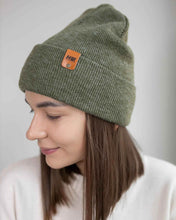 Load image into Gallery viewer, HAAKWEAR Knit Cuffed Classic Beanie / Hat - Forest Green, Made in USA
