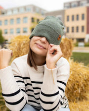 Load image into Gallery viewer, HAAKWEAR Knit Cuffed Classic Beanie / Hat - Forest Green, Made in USA
