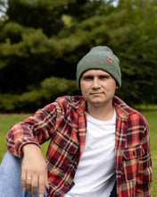 Load image into Gallery viewer, HAAKWEAR Knit Cuffed Classic Beanie / Hat - Forest Green, Made in USA
