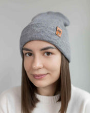 Load image into Gallery viewer, HAAKWEAR Knit Beanie - Classic Cuffed Hat in Koala Gray, Made in USA
