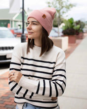 Load image into Gallery viewer, HAAKWEAR Pearl Pink Beanie - Knit Cuffed Classic Hat Made in USA
