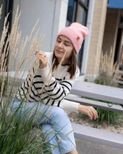 Load image into Gallery viewer, HAAKWEAR Pearl Pink Beanie - Knit Cuffed Classic Hat Made in USA
