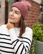 Load image into Gallery viewer, HAAKWEAR Knit Beanie - Cuffed Classic Hat in Rusty Burgundy, Made in USA
