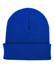 Load image into Gallery viewer, HAAKWEAR Knit Cuffed Classic Beanie / Hat - Sapphire Blue, Made in USA
