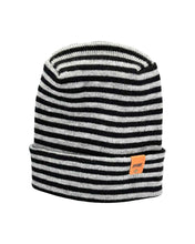 Load image into Gallery viewer, HAAKWEAR H Stitch RORO Cuffed Beanie (Patented Design) Black / Gray, Made in USA
