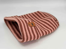 Load image into Gallery viewer, HAAKWEAR H Stitch RORO Cuffed Beanie (Patented Design) Burgundy / Pink, Made in USA
