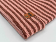 Load image into Gallery viewer, HAAKWEAR H Stitch RORO Cuffed Beanie (Patented Design) Burgundy / Pink, Made in USA
