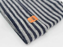 Load image into Gallery viewer, HAAKWEAR H Stitch RORO Cuffed Beanie (Patented Design) Gray / Denim, Made in USA
