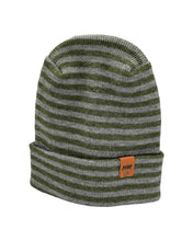 Load image into Gallery viewer, HAAKWEAR H Stitch RORO Cuffed Beanie (Patented Design) Gray / Green, Made in USA
