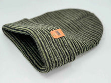 Load image into Gallery viewer, HAAKWEAR Traditional Contrast Cuffed Beanie - Black / Green, Made in USA
