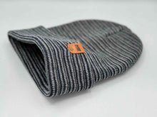 Load image into Gallery viewer, HAAKWEAR Traditional Contrast Cuffed Beanie / Hat - Gray / Denim, Made in USA
