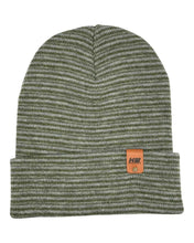 Load image into Gallery viewer, HAAKWEAR Traditional Contrast Cuffed Beanie / Hat - Gray / Green, Made in USA
