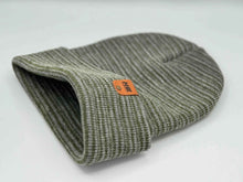 Load image into Gallery viewer, HAAKWEAR Traditional Contrast Cuffed Beanie / Hat - Gray / Green, Made in USA
