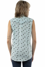 Load image into Gallery viewer, Honey Creek Sleeveless Horses - Women's Western Blouse
