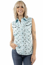 Load image into Gallery viewer, Honey Creek Sleeveless Horses - Women's Western Blouse
