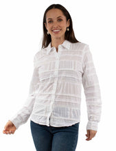 Load image into Gallery viewer, Honey Creek Patchwork Ruffles - Women's Western Blouse
