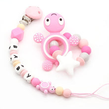 Load image into Gallery viewer, Modern Handmade Pacifier Clips Holder Chain Teething Silicone Pacifier Chains Holder For Baby For Pacifier
