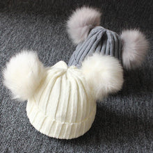 Load image into Gallery viewer, Trend Cute Newborn Baby Winter Warm Hats Infant Kids Girls Boys Knit Hat With Pompom Ball Beanie Caps For Girls
