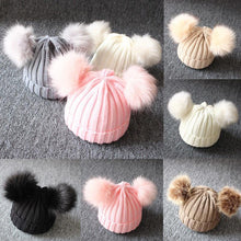 Load image into Gallery viewer, Trend Cute Newborn Baby Winter Warm Hats Infant Kids Girls Boys Knit Hat With Pompom Ball Beanie Caps For Girls
