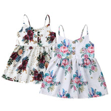Load image into Gallery viewer, Toddler Baby Girls Flower Dress with Sleeveless V Neck dress for Party  Holiday Beach Day For Girls
