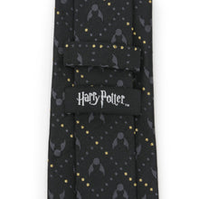 Load image into Gallery viewer, Harry Potter Golden Snitch Black Silk Men's Tie
