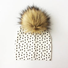 Load image into Gallery viewer, Luxury Modern Baby Hat Cotton Printing Hat With Pompon For Girls Autumn Winter Boys Caps Children Bonnet For Kids
