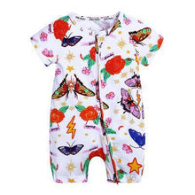 Load image into Gallery viewer, Summer Newborn Fashion Boy and Girls Printed Flower Short-sleeved Romper /  jumpsuit For Kids

