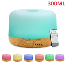 Load image into Gallery viewer, Air Humidifier Essential oil diffuser 300ML 500ML Ultrasonic Cool Mist Maker Fogger Humidifier LED Lamp Aroma Diffuser Electric  Aromatherapy Diffuser umidifier Aroma Essential Oil Diffuser with 4 Timers 2 Misting Modes Waterless Auto Off
