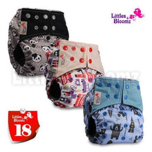 Load image into Gallery viewer, Modern Luxury Printed Washable Real Cloth Pocket Nappy,3 nappies/diapers Set For Girls and Boys Baby In Elegant Style
