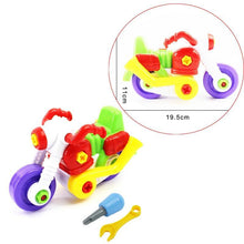 Load image into Gallery viewer, Early Learning Education Screw Nut Group Installed Plastic 3d Puzzle Disassembly Motorcycle Kids Toys for Children Jigsaw
