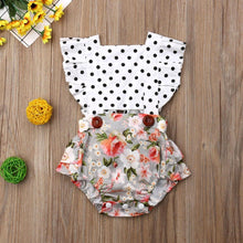 Load image into Gallery viewer, Baby Girl Clothes Splice Bodysuit Jumpsuit Playsuits Ruffled Outfit Summer Backless Sunsuit For Girls In Modern Style
