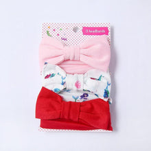 Load image into Gallery viewer, Modern 3PCS Set Floral Bows Baby Headband Dot Bowknot Cotton Hair Band Girls Hair Accessories For Girls
