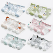 Load image into Gallery viewer, 5 Pairs Infant Mesh Thin Cotton Socks For Newborn Baby Girls And Boy  Clothes Accessories
