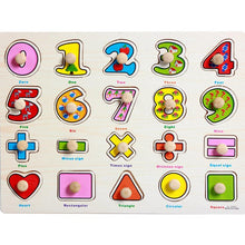 Load image into Gallery viewer, Kid Early Educational Table With Shapes of Vegetables and Animals Baby Hand Grasp Wooden Puzzle Toy Alphabet And Digit Learning Education Child Wood Toy
