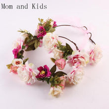 Load image into Gallery viewer, Modern Flower Headband Newborn  Matching Flower Crown for Mother Kids  Hair Band Accessories
