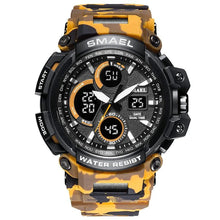 Load image into Gallery viewer, Orange Modern Sport  Waterproof 50M Men Watches With LED Digital Display In Military Armi Relogio Masculino Style
