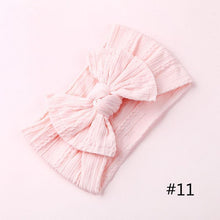 Load image into Gallery viewer, Modern Braid Nylon Bow Knot Solid Wide Nylon Headbands Turban Baby Girls Head Wrap For Girls
