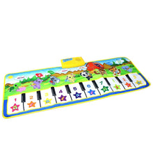 Load image into Gallery viewer, Animals Musical Mat Carpet with 10 Keys Record Function Animal Sounds Play Touch Piano Educational Toys For Kids
