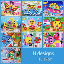 Load image into Gallery viewer, 10 designs/lot  Cartoon 3D EVA Foam Sticker Puzzle Series Kids Multi-patterns Styles Toys for Children Birthday Gift

