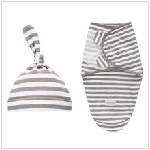 Load image into Gallery viewer, Baby Swaddle Blanket With Cap For Newborn Wrap Cotton Swaddling Bag Baby Envelope Sleep sack  Blanket .
