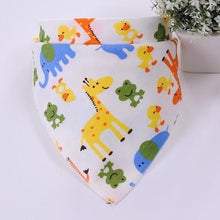 Load image into Gallery viewer, Cute Breathable Bibs Baby Feeding Cartoon Printing Super Absorbent Triangle Scarf Bib Cotton For Newborn Infant Girls And Boys
